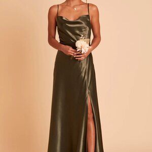 Birdy Grey Lisa Olive Green Shiny Satin